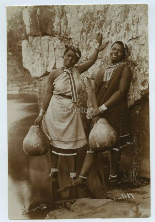 Photo Of Zulu Women At A Watering Hole In South Africa C1900s