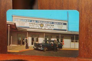 1959 Vintage Dover Delaware Air Force Base Postcard Military Air Transport Serv.