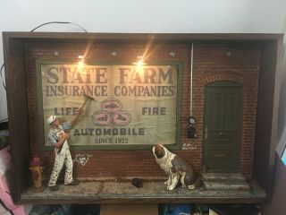 1989 Michael Garman Street Scene State Farm Insurance Exclusive Art Box Huge