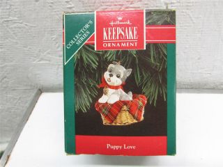 1992 Hallmark Puppy Love Christmas Ornament Iob Schnauzer
