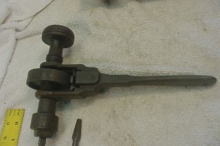 Antique Hand Brace Drill Woodworking Tool.  with 2 bits 2
