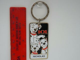 Metal Disney ' s 101 Dalmatians Personalized Name (Nicholas) Keychain 3