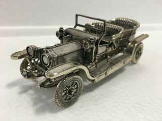 Franklin Silver Car Miniatures 1:43 Sterling Silver 1907 Rolls - Royce Mib