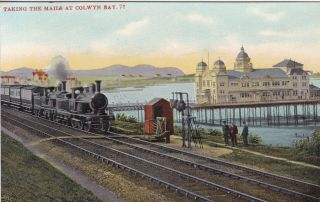 Colwyn Bay - Taking The Mails (train) & Pier By Grosvenor