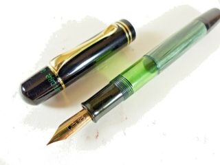 Restored Green Marbled Pelikan 100n Fountain Pen