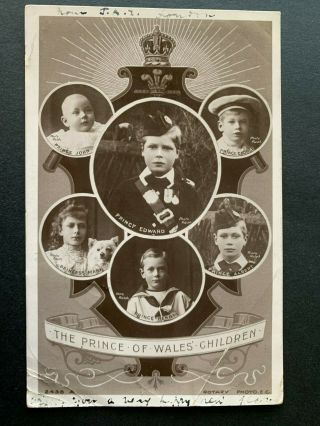 Rppc Postcard British Royalty - The Prince Of Wales Children - George V