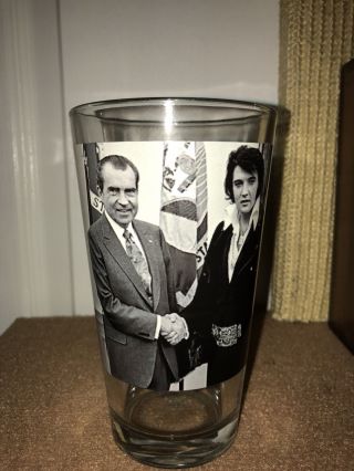 Dea Pint Glass Richard Nixon & Elvis Honorary Special Agent