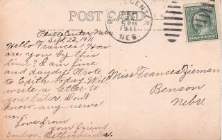 1911 Humphrey Nebraska NE Lawn Mowers Condon Park Sheep Postcard Occupational 2