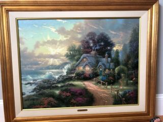 Limited Edition Thomas Kinkade A Day Dawning Lithograph S/n 910 Of 3950.