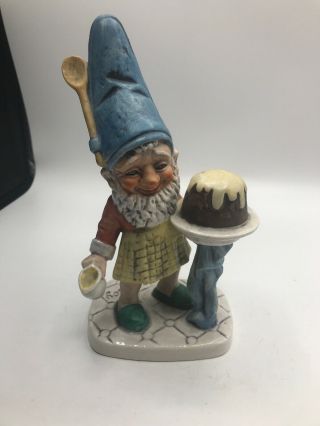 Goebel Co - Boy " Plum " The Pastry Chef Baker Gnome Figurine 7.  5 " Tall 506 1970