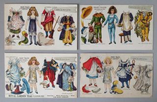 Vintage Fairy Tale Dressing Dolls Paper Dolls W/cut - Out Outfits - Some Advertising