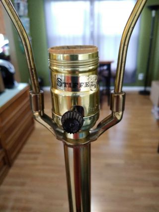 Vintage Stiffel Brass Trophy Urn Table Lamps Hollywood Regency Mid Century 3 - Way 5