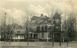 1915 Jersey Photo Postcard: Hampton Hall,  Cranford,  Nj