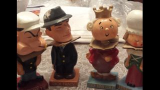 King Feature Syndicate Bobble Heads Popeye Old King Cole Dick Tracy Lil Bo Peep