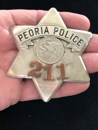 Peoria Police Pie Plate Badge