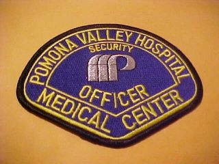 Pomona Valley California Hospital Police Patch Shoulder Size Type 2