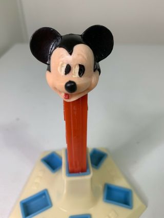 Vintage Mickey Mouse Pez Dispenser No Feet Red Stem 2