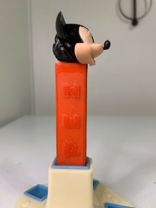 Vintage Mickey Mouse Pez Dispenser No Feet Red Stem 3
