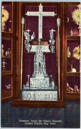 1940s Ciudad Trujillo (santo Domingo) D.  R.  Postcard Cathedral - Ancient Jewels