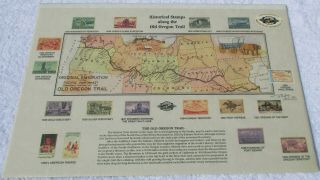 1993 Oregon Trail Poster,  Historical Stamps Of The Old Oregon Trail,  Signed