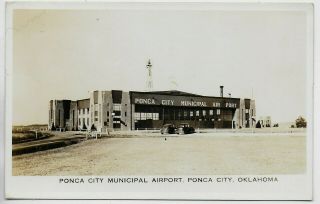 (3886) Old Rppc Cars By The Municipal Airport At Ponca City Oklahoma