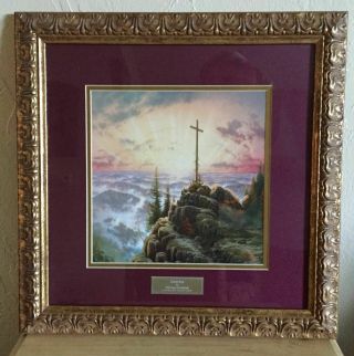 " Sunrise " By Thomas Kincade Library Edition Print In Gold Frame