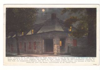 Old Senate House By Night - Kingston - York - Vintage 1927 Postcard