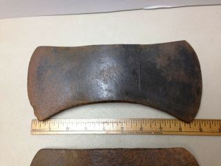 3 vintage double bit axe heads Craftsman,  True Temper & unmarked - old tool 2