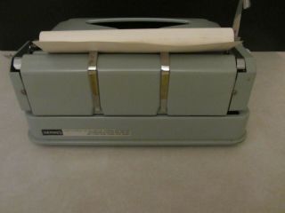 Vintage 1970 Hermes 3000 Seafoam Portable Typewriter w/ Case PICA Typeface 6