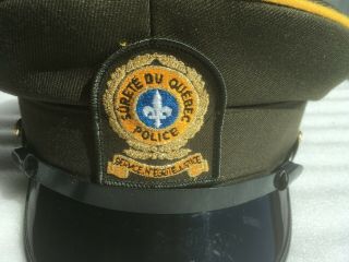 1988 OBSOLETE NOS SURETE DU QUEBEC POLICE HAT CAP PATCH SIGN BUTTON CANADA LOGO 2