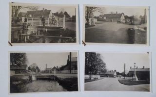 4 X 1933 - 4 Photographs Of Dunholme Village Bridge On The A46 In Lincolnshire