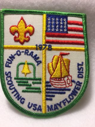 Boy Scouts - 1978 Mayflower District Fun - O - Rama Patch