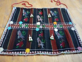 Antique Apron.  Handmade Collectible Apron.  Traditional Woolen Apron