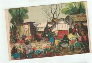 Jamaica Antique Art Post Card Artist Signed Carlson
