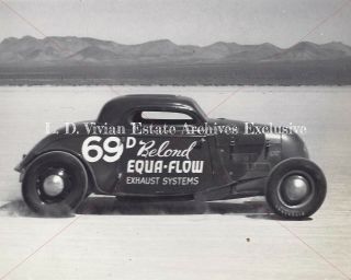 Vintage Auto Racing,  Photo Salt Flats 1950 
