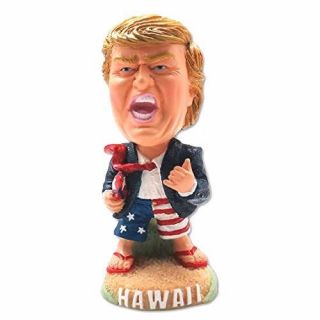 Donald Trump Bobble Head With Surfboard Collectible Hawaii Dashboard Doll