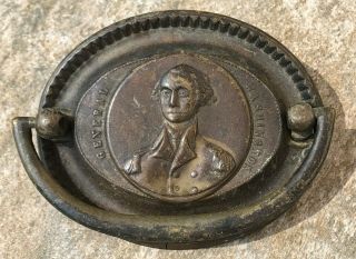 Circa 1790 - 1820 George Washington Brass Drawer Pull