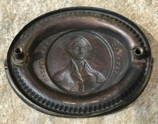 Circa 1790 - 1820 George Washington Brass Drawer Pull 2