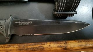Gerber LHR Larsen Harsey Reeve Fixed Blade Knife Black,  Sheath and Stone 000183 3