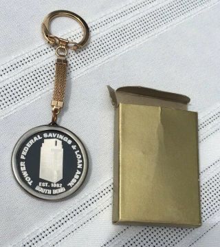 Tower Federal Savings & Loan Association Keychain Key Ring - South Bend,  In