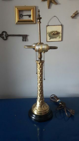 Palm Tree Brass Lamp Vintage Mid - Century Trendy Rare