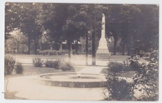 Girard Pa Rppc View Of South Park / Monument And Dan Rice Home 1908