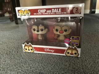 Disney Chip And Dale Flocked 2017 Convention Exclusive Funko Pops