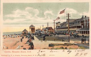 Postcard Casino,  Boardwalk And Beach In Hampton Beach,  Hampshire 109765