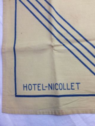 Hotel Nicollet Minneapolis,  Mn Vintage Cloth Restaurant Dinner Napkin