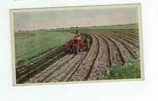 Antique Advertising Post Card Allis - Chalmers 2 - Plow Model Rc 2 - Row Tractor