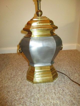 Chapman Brass & Brushed Nickel Modernist Lamp