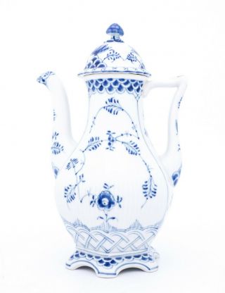 Coffee Pot 1202 - Blue Fluted - Royal Copenhagen - Full Lace - 1:st Quality 2