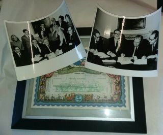 2 Pictures Roy Hofheinz,  1969 Ringling Bros Barnum Bailey 1000 Share Stock Cert