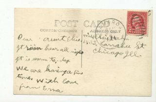 Railroad Depot Tamarora ILL RPPC Post card 1925 postmark 2